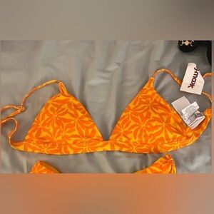 Orange floral bikini